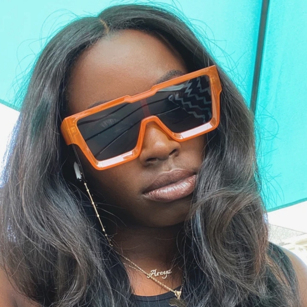 Orange Oversized Sunglasses